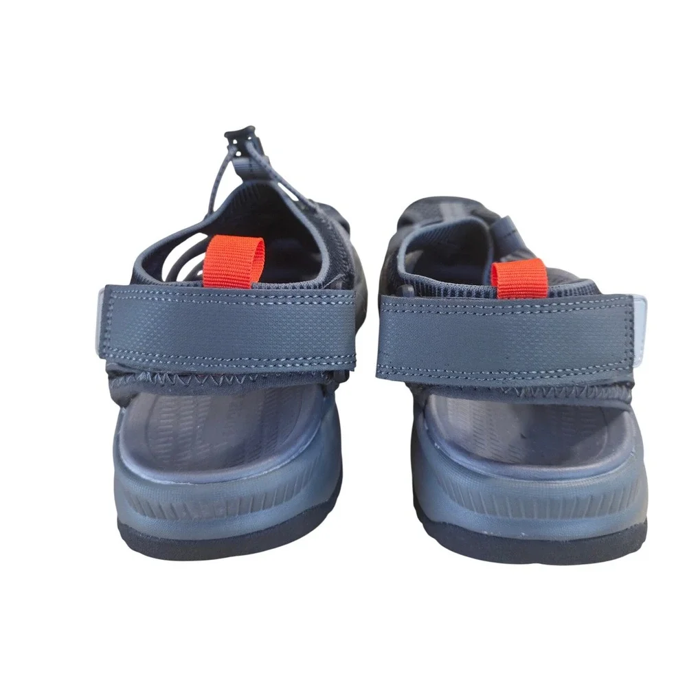 Eddie Bauer Cedar Mens 8M Gray Orange Bungee Closed Toe Outdoor Sport Sandals